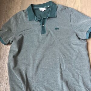 Lacoste Men's Teal Pique Polo with Contrast Trim